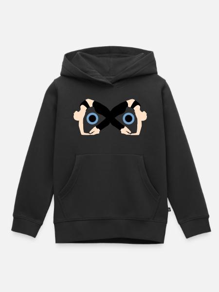 Auge - Kinder Premium Organic Hoodie - Schwarz