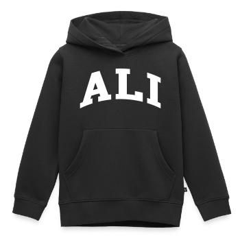 Ali - Kinder Premium Organic Hoodie - Schwarz - Vorne - AI Model Kid Male (0cm)