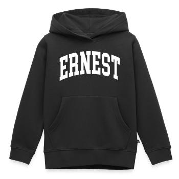 Ernest - Kinder Premium Organic Hoodie - Schwarz - Vorne - AI Model Kid Male (0cm)