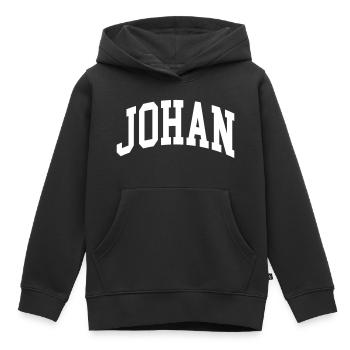 Johan - Sweat Premium à capuche enfant bio - noir - Devant - AI Model Kid Male (0cm)