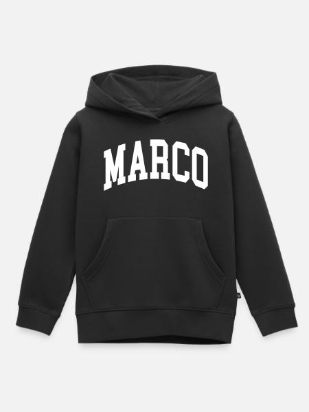 Marco - Kinder Premium Organic Hoodie - Schwarz
