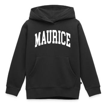 Maurice - Sweat Premium à capuche enfant bio - noir - Devant - AI Model Kid Male (0cm)