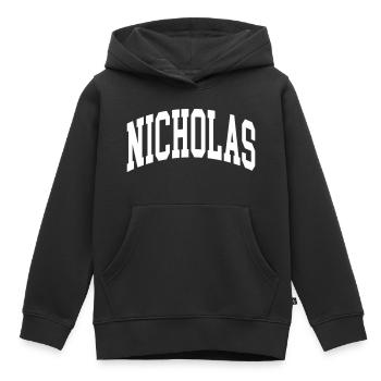 Nicholas - Kids Premium Organic Hoodie - black - Front - AI Model Kid Male (0cm)