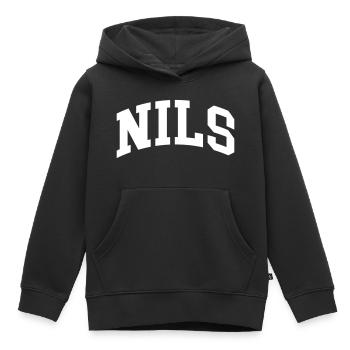 Nils - Kinder Premium Organic Hoodie - Schwarz - Vorne - AI Model Kid Male (0cm)