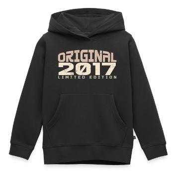 Jahrgang 2017 limitierte Auflage 2017 Geburtstag - Kinder Premium Organic Hoodie - Schwarz - Vorne - AI Model Kid Male (0cm)