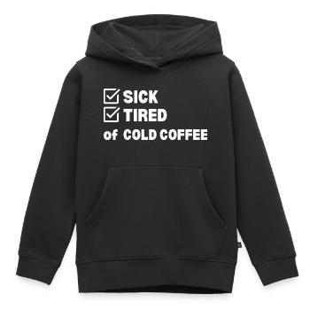 En avoir assez - Sweat Premium à capuche enfant bio - noir - Devant - AI Model Kid Male (0cm)