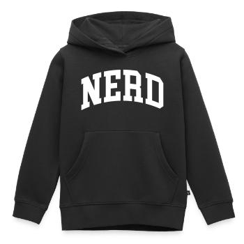 Nerd - Sweat Premium à capuche enfant bio - noir - Devant - AI Model Kid Male (0cm)