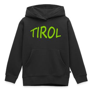 TIROL - Kinder Premium Organic Hoodie - Schwarz - Vorne - AI Model Kid Male (0cm)