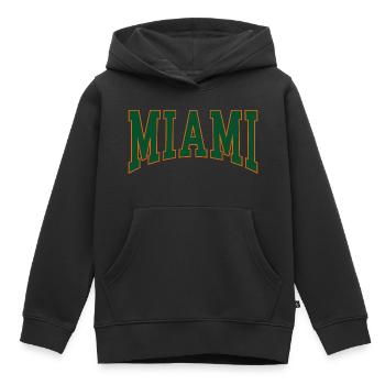Miami - Sweat Premium à capuche enfant bio - noir - Devant - AI Model Kid Male (0cm)
