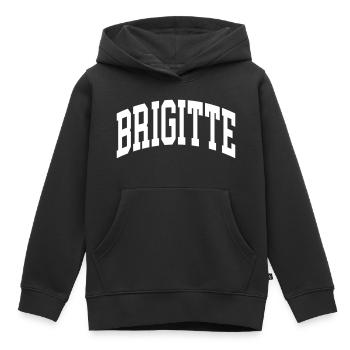 Anne - Sweat Premium à capuche enfant bio - noir - Devant - AI Model Kid Male (0cm)