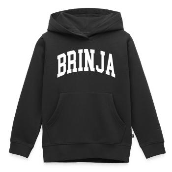 Anne - Sweat Premium à capuche enfant bio - noir - Devant - AI Model Kid Male (0cm)