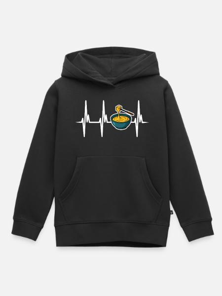 Ich liebe Käsefondue - Kinder Premium Organic Hoodie - Schwarz