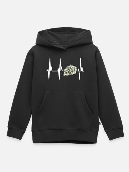 Ich liebe Gorgonzola - Kinder Premium Organic Hoodie - Schwarz