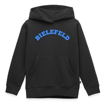 Bielefeld - Kinder Premium Organic Hoodie - Schwarz - Vorne - AI Model Kid Male (0cm)