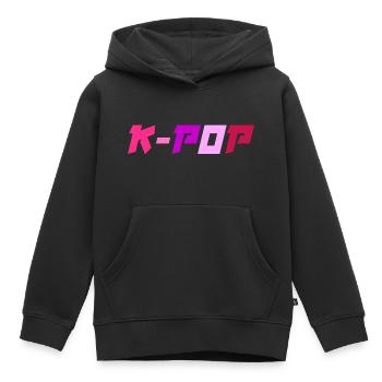 K-Pop Musique Pop Coréenne - Sweat Premium à capuche enfant bio - noir - Devant - AI Model Kid Male (0cm)