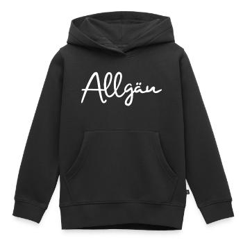 Allgäu - Kinder Premium Organic Hoodie - Schwarz - Vorne - AI Model Kid Male (0cm)