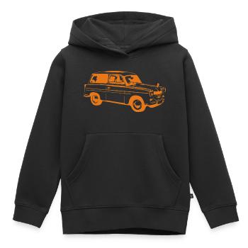  600 500 Kombi Trabi - Kinder Premium Organic Hoodie - Schwarz - Vorne - AI Model Kid Male (0cm)