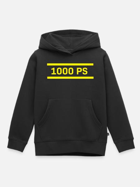 1000 hp - Kids Premium Organic Hoodie - black