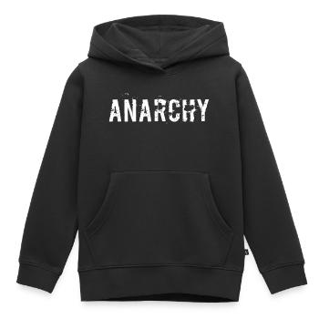 Anarchie - Sweat Premium à capuche enfant bio - noir - Devant - AI Model Kid Male (0cm)