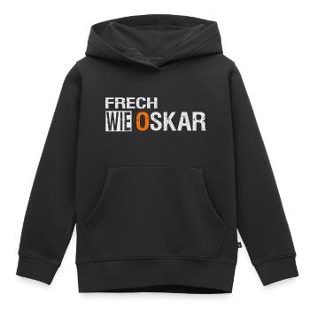 Frech wie Oskar - Kinder Premium Organic Hoodie - Schwarz - Vorne - AI Model Kid Male (0cm)