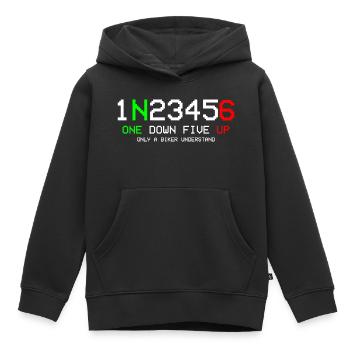 Motorcycle 1N23456 - Kids Premium Organic Hoodie - black - Front - AI Model Kid Male (0cm)