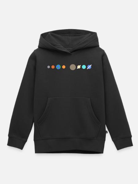 Sonnensystem Planeten - Kinder Premium Organic Hoodie - Schwarz