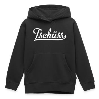 tschüss - Kinder Premium Organic Hoodie - Schwarz - Vorne - AI Model Kid Male (0cm)