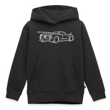 pagani Zonda - Kids Premium Organic Hoodie - black - Front - AI Model Kid Male (0cm)