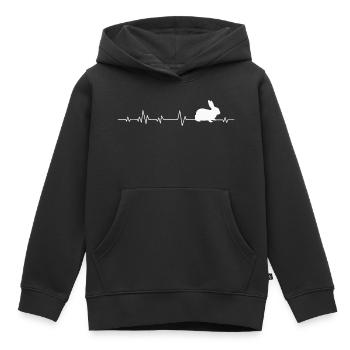 Rabbit Rabbit - Kids Premium Organic Hoodie - black - Front - AI Model Kid Male (0cm)