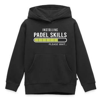 Padel Skills Padel Tennis Spieler - Kinder Premium Organic Hoodie - Schwarz - Vorne - AI Model Kid Male (0cm)