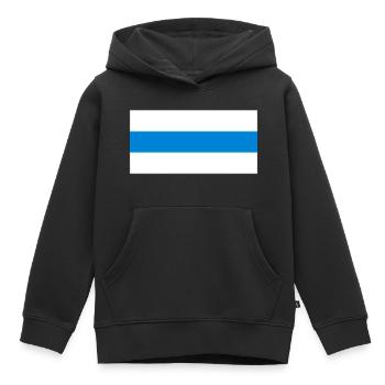 Drapeau antiguerre russe - Sweat Premium à capuche enfant bio - noir - Devant - AI Model Kid Male (0cm)