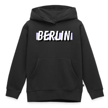 Berlin - Kinder Premium Organic Hoodie - Schwarz - Vorne - AI Model Kid Male (0cm)