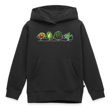 Fruits et fruits - Sweat Premium à capuche enfant bio - noir - Devant - AI Model Kid Male (0cm)
