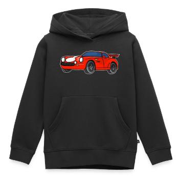 Voitures de sport, courses, voitures de course, voitures, courses - Sweat Premium à capuche enfant bio - noir - Devant - AI Model Kid Male (0cm)
