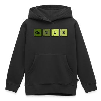 Genius Nerd Geek - Sweat Premium à capuche enfant bio - noir - Devant - AI Model Kid Male (0cm)