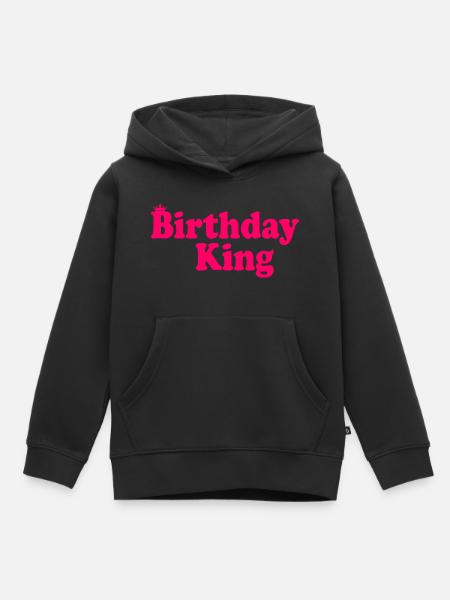 Birthday king - Kinder Premium Organic Hoodie - Schwarz