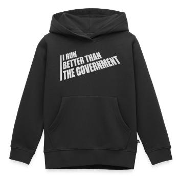 mieux fonctionner que le gouvernement - Sweat Premium à capuche enfant bio - noir - Devant - AI Model Kid Male (0cm)
