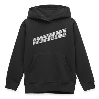 Vous n’êtes pas d’accord avec moi - Sweat Premium à capuche enfant bio - noir - Devant - AI Model Kid Male (0cm)