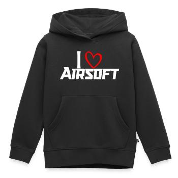 iLoVeAirsoft white - Kinder Premium Organic Hoodie - Schwarz - Vorne - AI Model Kid Male (0cm)