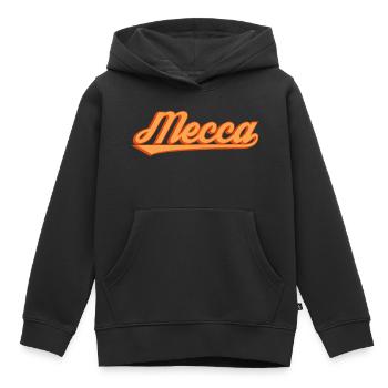 Lettrage rétro de La Mecque - Sweat Premium à capuche enfant bio - noir - Devant - AI Model Kid Male (0cm)