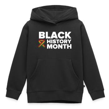 Black History Month - Kinder Premium Organic Hoodie - Schwarz - Vorne - AI Model Kid Male (0cm)