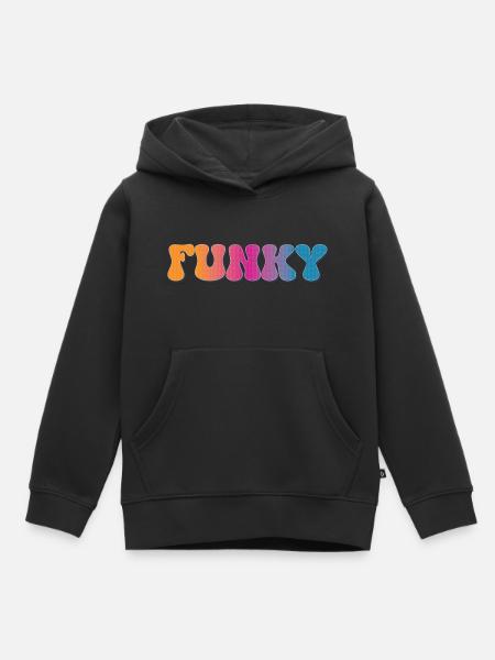 Funky Retro - Kinder Premium Organic Hoodie - Schwarz
