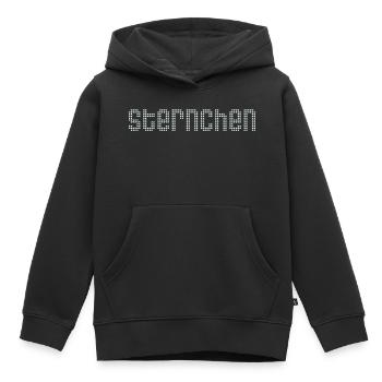 Astérisque - Sweat Premium à capuche enfant bio - noir - Devant - AI Model Kid Male (0cm)
