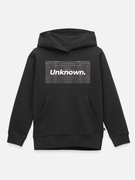 Unknown Typography - Kinder Premium Organic Hoodie - Schwarz