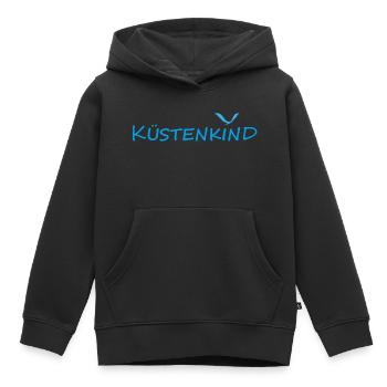 KÜSTENKIND - Kinder Premium Organic Hoodie - Schwarz - Vorne - AI Model Kid Male (0cm)