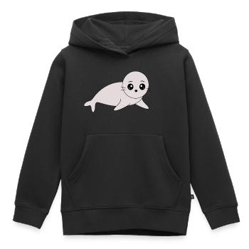 Seals, seals, seals, seals animals - Kids Premium Organic Hoodie - black - Front - AI Model Kid Male (0cm)