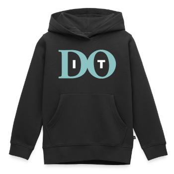 Fais-le - Sweat Premium à capuche enfant bio - noir - Devant - AI Model Kid Male (0cm)