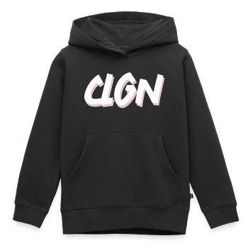 Cologne - CLGN - Kids Premium Organic Hoodie - black - Front - AI Model Kid Male (0cm)