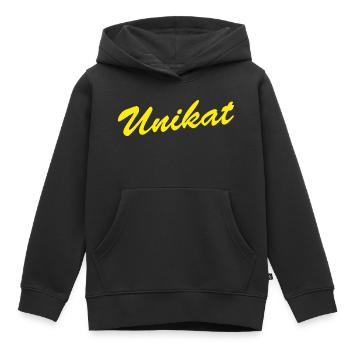 Unique en son genre - Sweat Premium à capuche enfant bio - noir - Devant - AI Model Kid Male (0cm)
