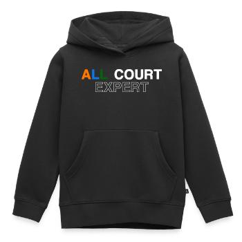 Tennis Shirt All Court Clay Grass Hard Court - Kinder Premium Organic Hoodie - Schwarz - Vorne - AI Model Kid Male (0cm)
